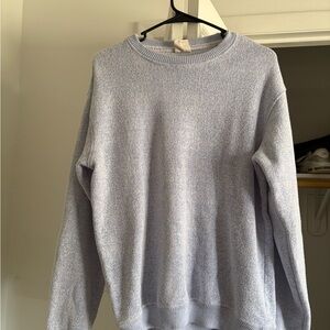 women’s greyish blue crewneck